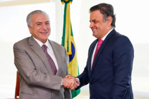 Brasília - DF, 27/07/2016. Presidente em Exercício Michel Temer recebe o Senador Aécio Neves (PSDB-MG). Foto: Carolina Antunes/PR