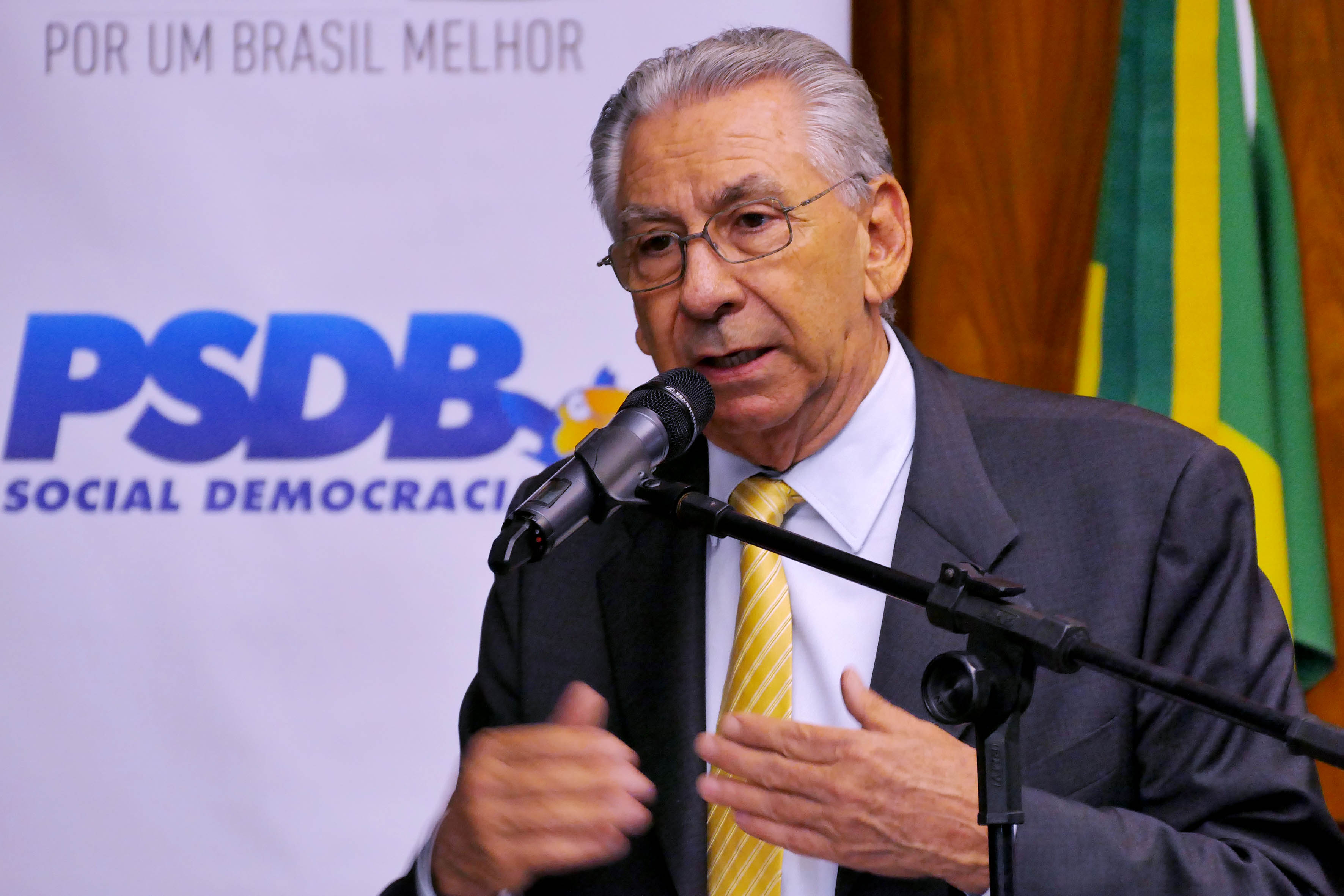 Deputado Sílvio Torres discursa durante apresentação de proposta do ITV para atualização das diretrizes do PSDB. Brasília, 28/11/2017 - Foto Orlando Brito