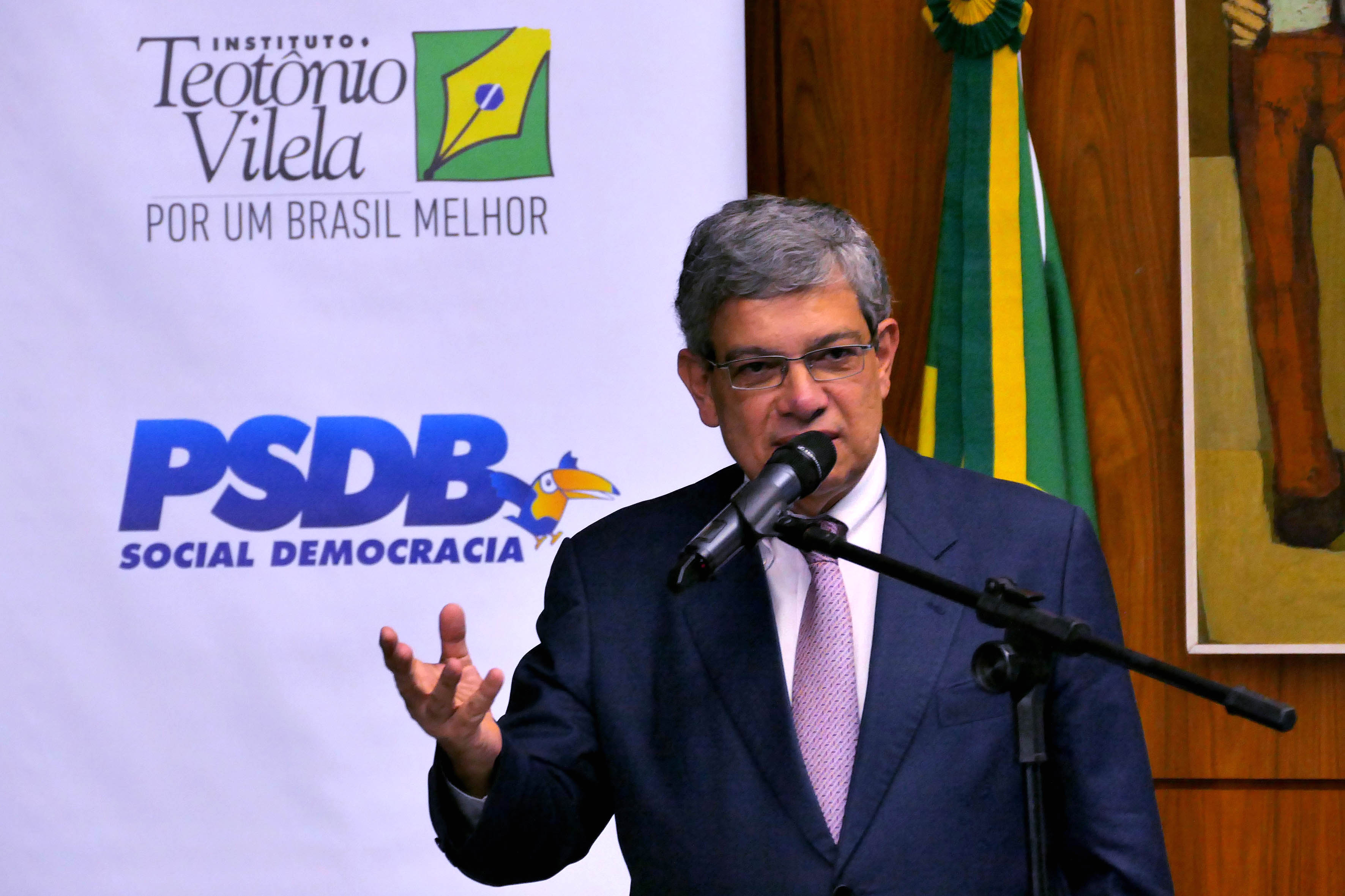 Deputado Marcus Pestana discursa durante apresentação de proposta do ITV para atualização das diretrizes do PSDB. Brasília, 28/11/2017 - Foto Orlando Brito