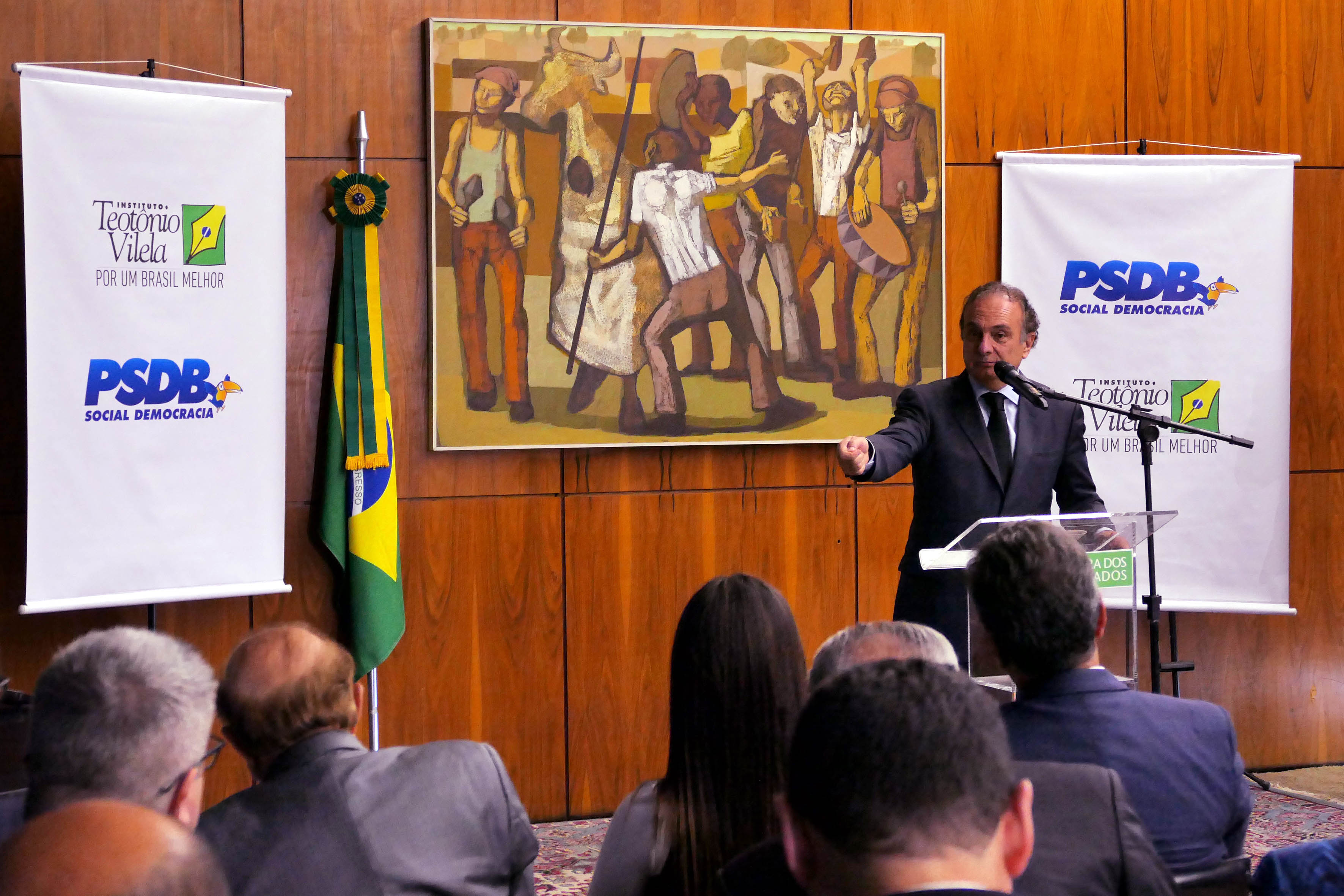 Deputado Ricardo Tripoli discursa durante apresentação de proposta do ITV para atualização das diretrizes do PSDB. Brasília, 28/11/2017 - Foto Orlando Brito
