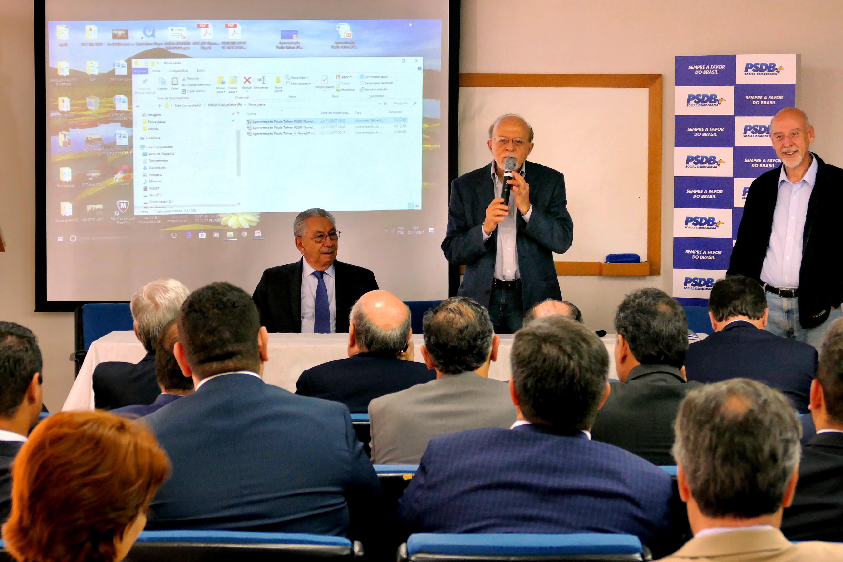 Presidente interino do PSDB, Alberto Goldman durante reunião da Executiva Nacional, para debater a Reforma da Previdência e Convenção da sigla. Brasília, 22/11/2017 Foto Orlando Brito