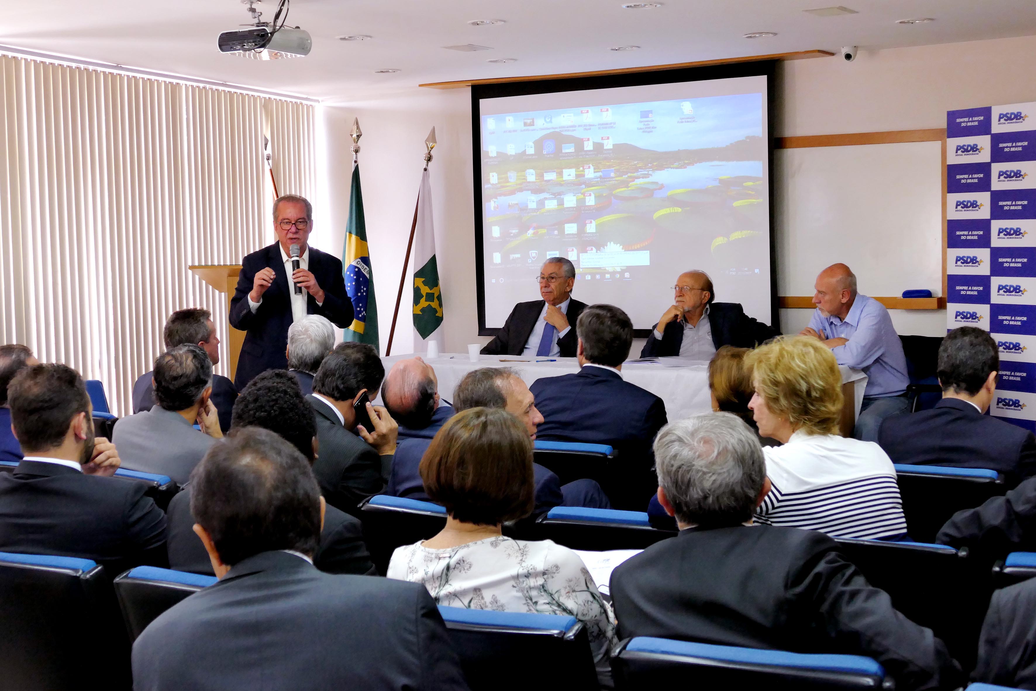 José Aníbal discursa durante reunião da Executiva Nacional, para debater a Reforma da Previdência e Convenção da sigla. Brasília, 22/11/2017 Foto Orlando Brito