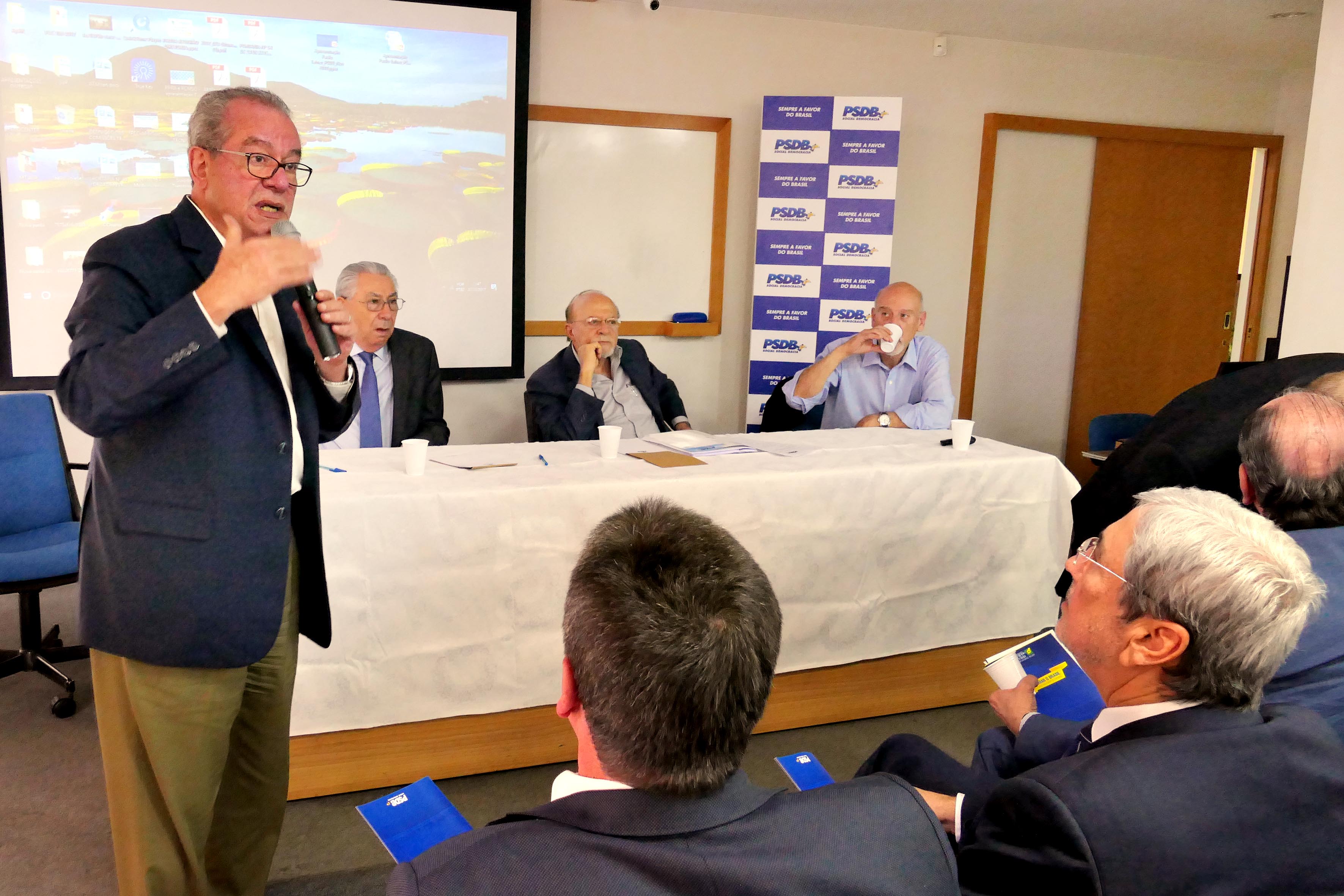José Aníbal discursa durante reunião da Executiva Nacional, para debater a Reforma da Previdência e Convenção da sigla. Brasília, 22/11/2017 Foto Orlando Brito