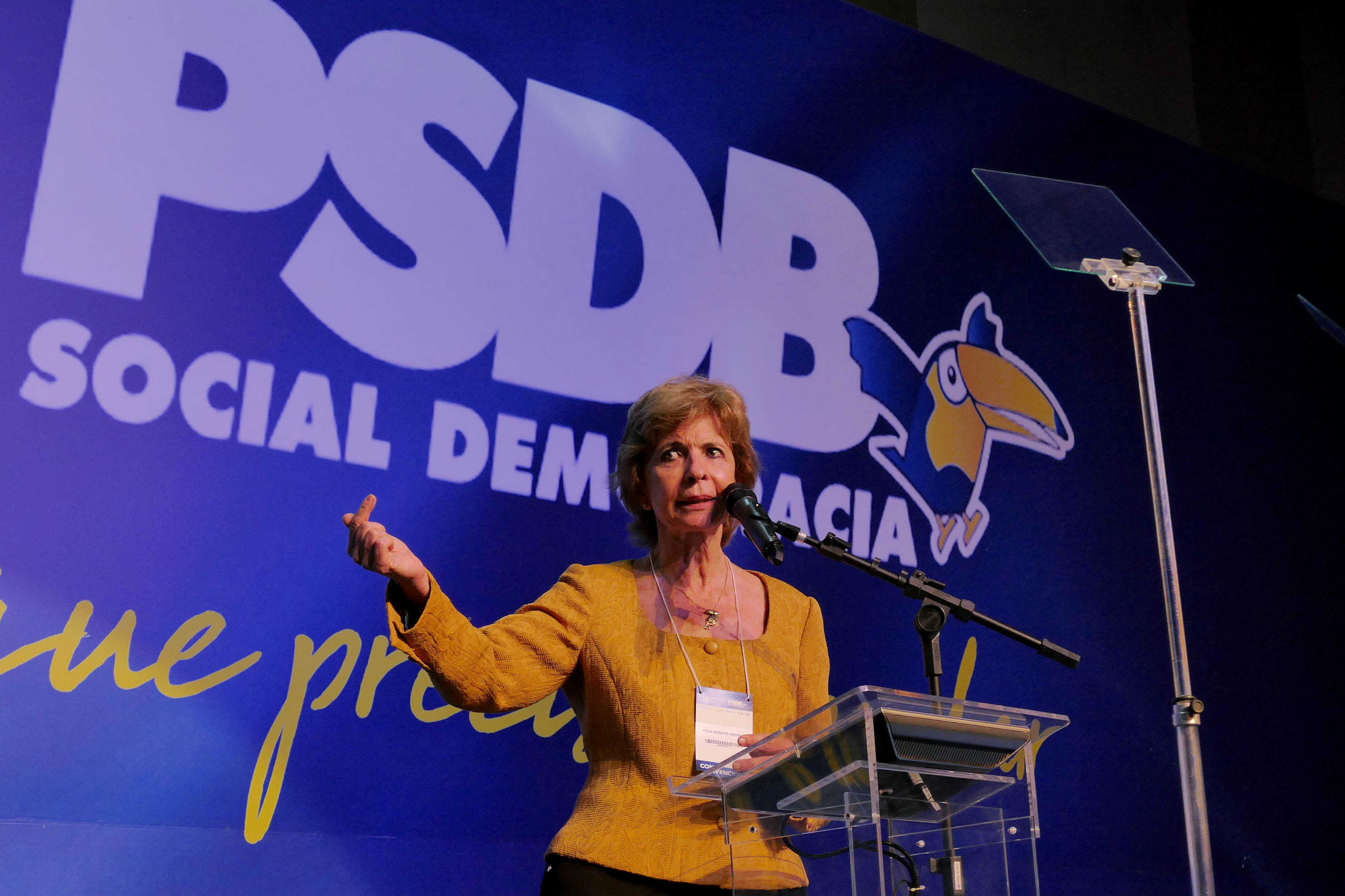 Deputada Yeda Crusius discursa na 14ª Convenção Nacional do PSDB. Brasília, 09/12/2017 Foto Orlando Brito