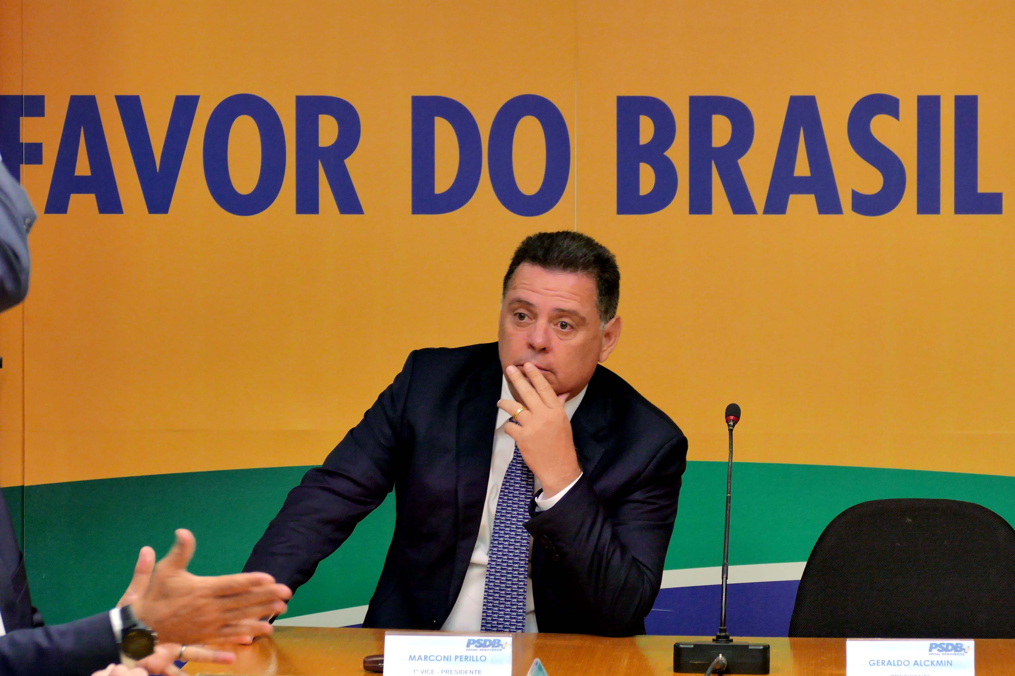 Presidente do PSDB, Geraldo Alckmin, governador de Goiás, Marconi Perillo durante reunião da executiva em Brasília. DF, 07/02/2017 - Foto Orlando Brito